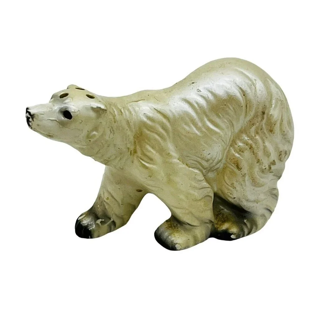 Vintage Polar Bear Salt Pepper Shakers Ceramic 3‎ inch READ